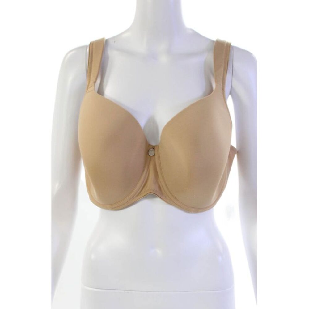 Conturelle Womens Solid Adjustable Hook Closure Underwire Bra Beige Size 40E